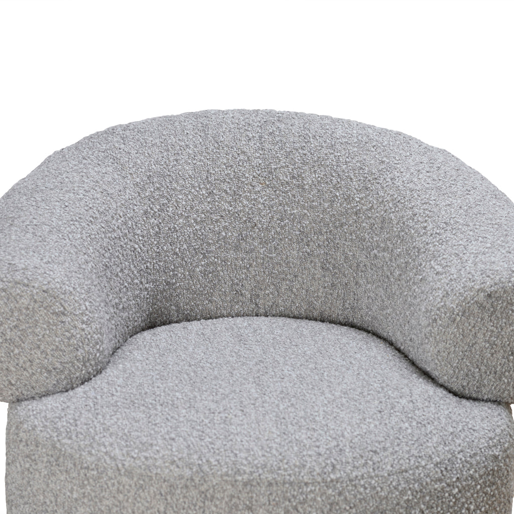 Caradoc Armchair - Light Grey Boucle