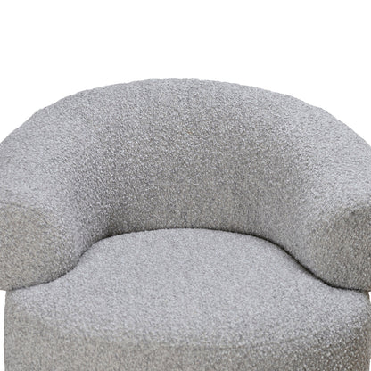 Caradoc Armchair - Light Grey Boucle