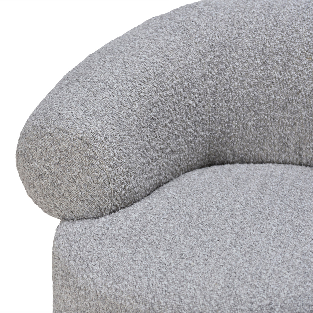 Caradoc Armchair - Light Grey Boucle