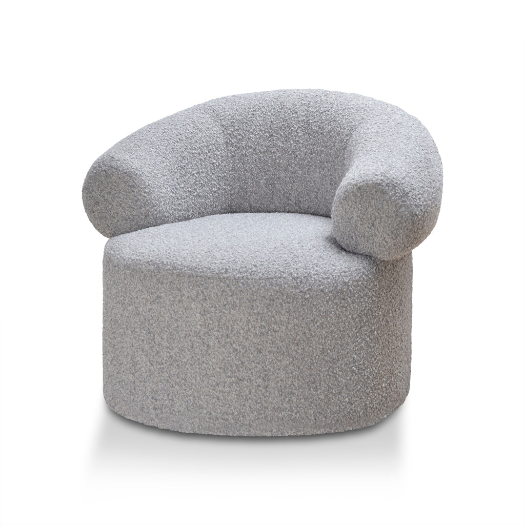 Caradoc Armchair - Light Grey Boucle