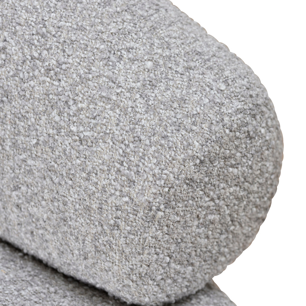 Caradoc Armchair - Light Grey Boucle