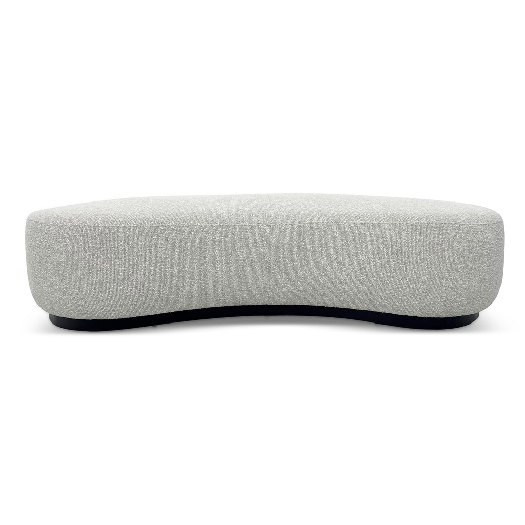 Aldona 1.8m Long Ottoman - Pearl Grey Boucle