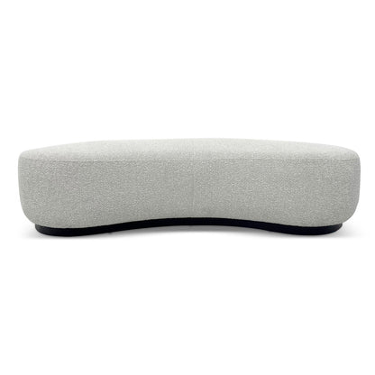 Aldona 1.8m Long Ottoman - Pearl Grey Boucle