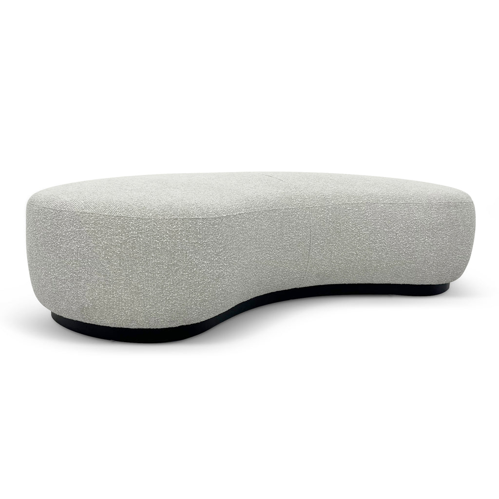 Aldona 1.8m Long Ottoman - Pearl Grey Boucle