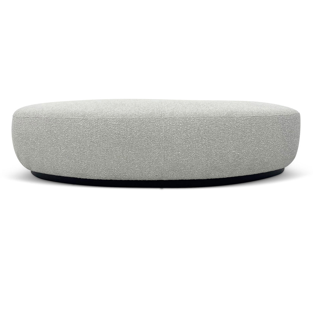 Aldona 1.8m Long Ottoman - Pearl Grey Boucle