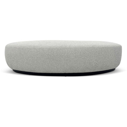 Aldona 1.8m Long Ottoman - Pearl Grey Boucle