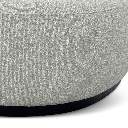 Aldona 1.8m Long Ottoman - Pearl Grey Boucle