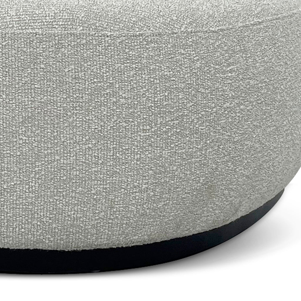 Aldona 1.8m Long Ottoman - Pearl Grey Boucle