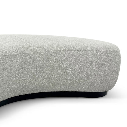 Aldona 1.8m Long Ottoman - Pearl Grey Boucle