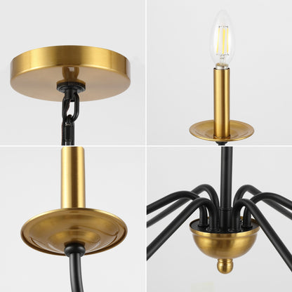 34.75 6-Light Iron LED Chandelier, by JONATHAN Y