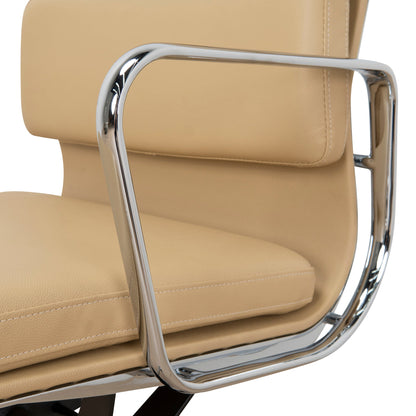 Ashton Low Back Office Chair - Light Brown Leather