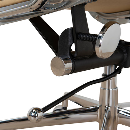 Ashton Low Back Office Chair - Light Brown Leather