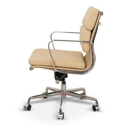 Ashton Low Back Office Chair - Light Brown Leather