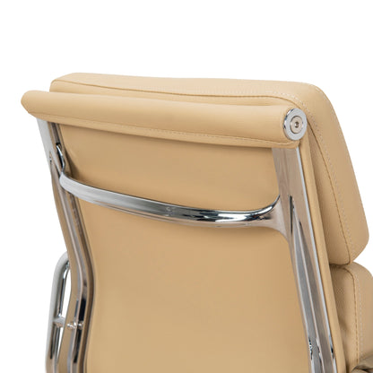 Ashton Low Back Office Chair - Light Brown Leather