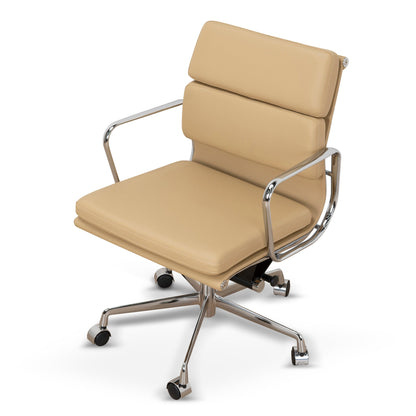 Ashton Low Back Office Chair - Light Brown Leather