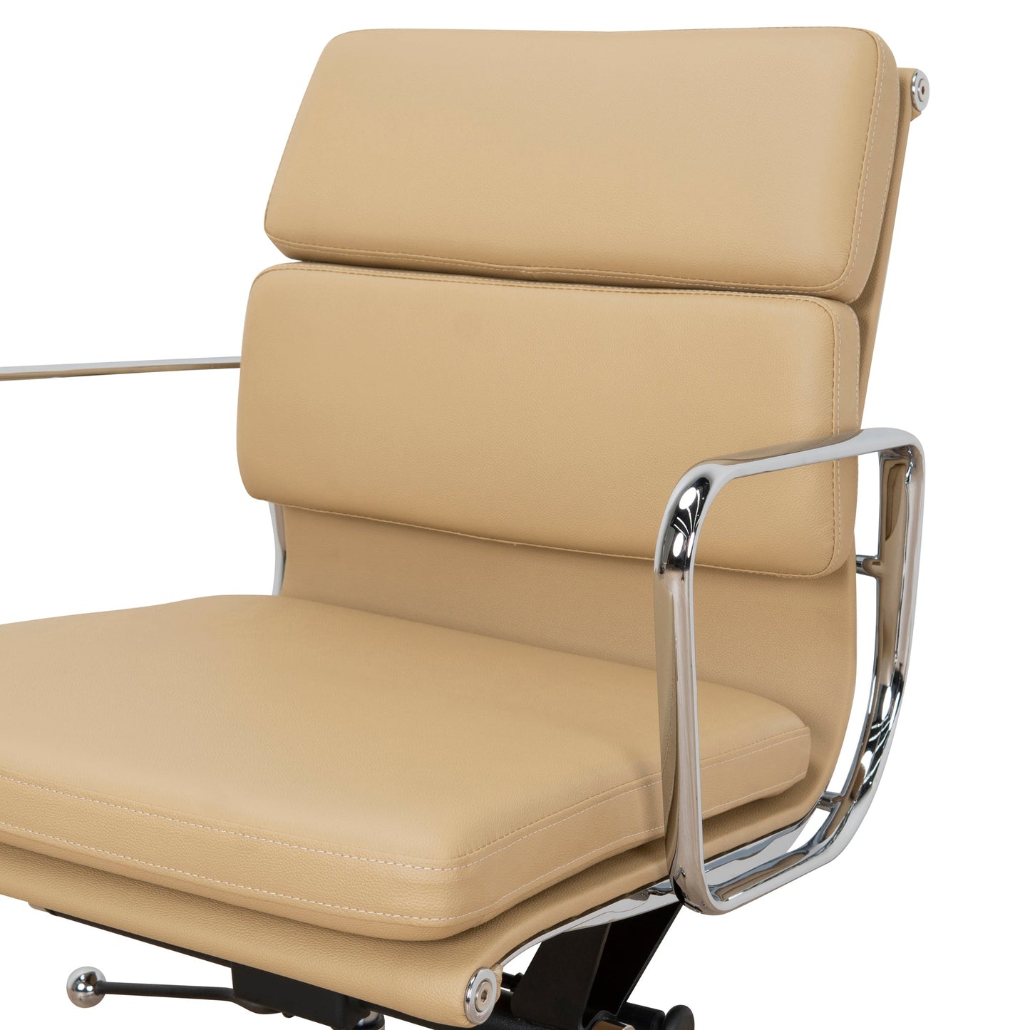 Ashton Low Back Office Chair - Light Brown Leather