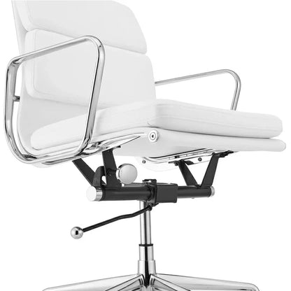 Ashton OC103W Low Back Office Chair - White Leather
