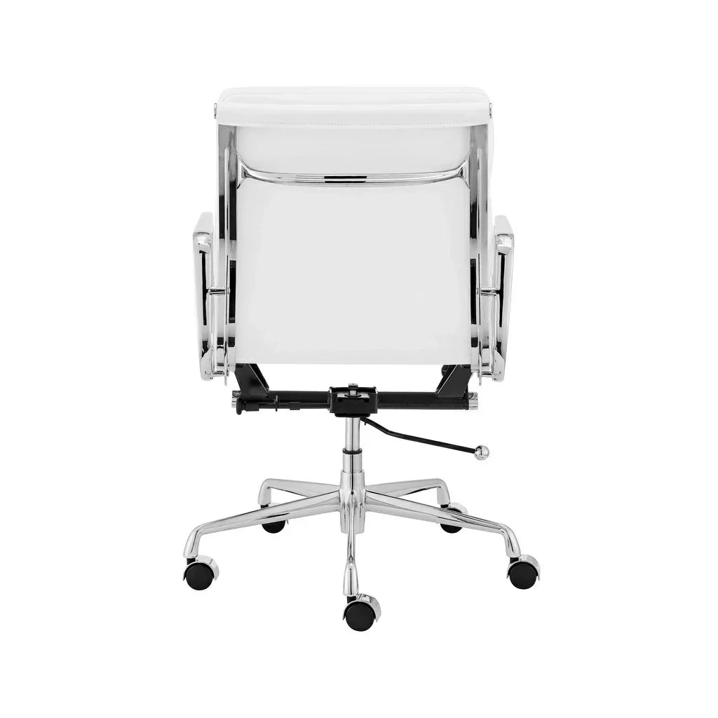 Ashton OC103W Low Back Office Chair - White Leather