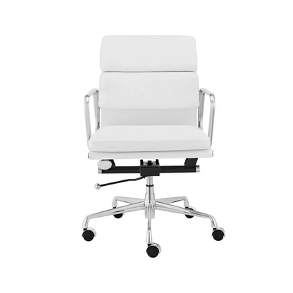 Ashton OC103W Low Back Office Chair - White Leather
