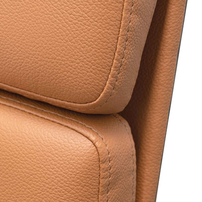 Ashton Low Back Office Chair - Saddle Tan in Black Frame