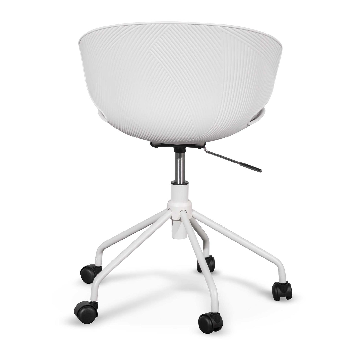 Betrillo White Office Chair - Light Grey Seat