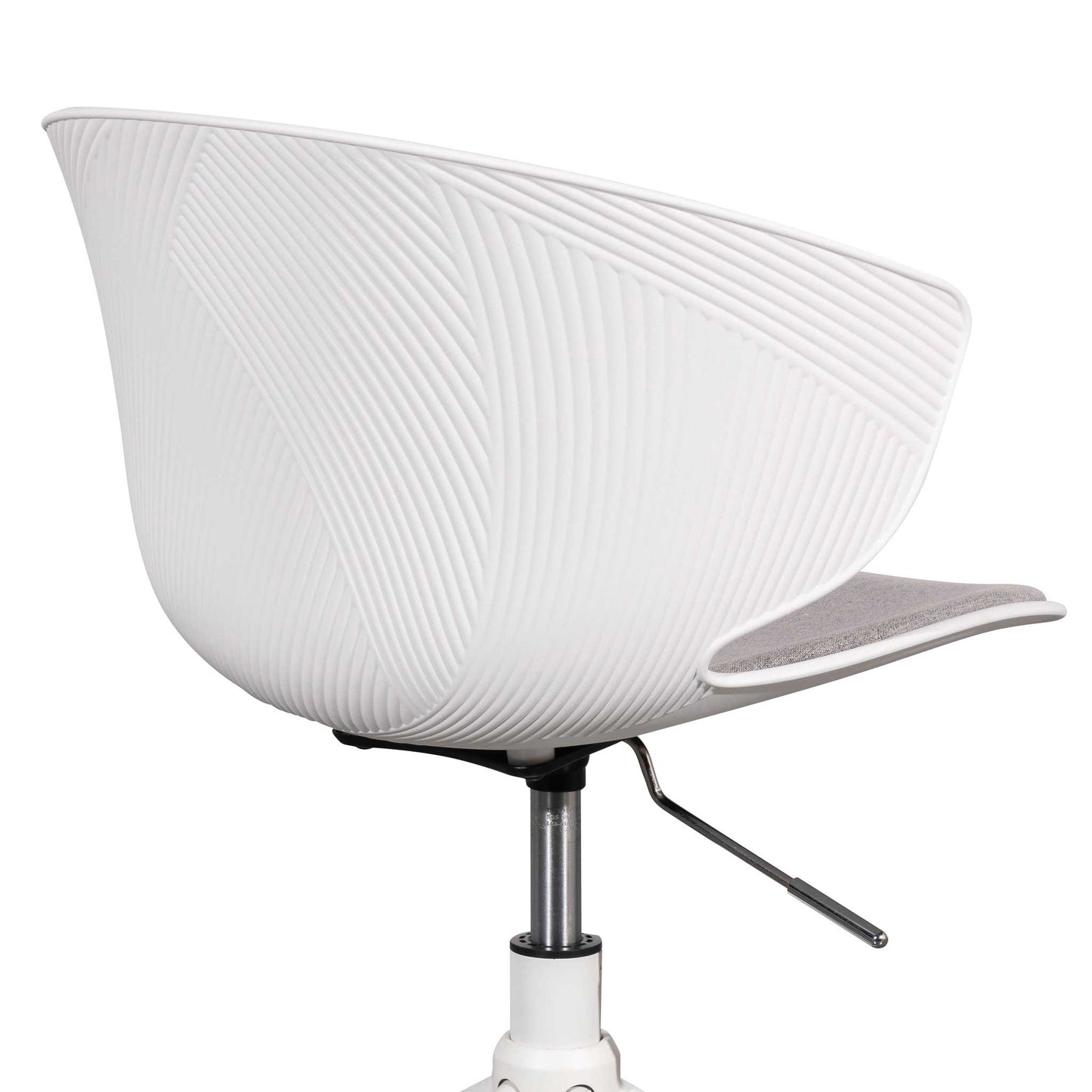 Betrillo White Office Chair - Light Grey Seat