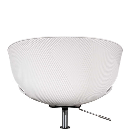 Betrillo White Office Chair - Light Grey Seat