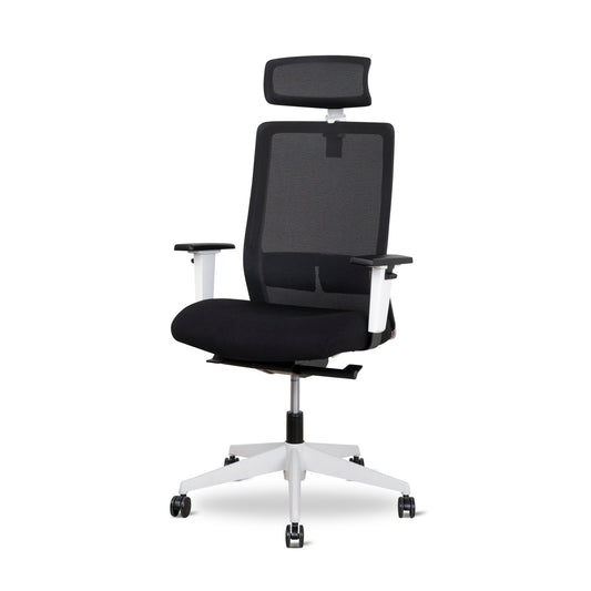 Bryce Mesh Ergonomic Office Chair with Headrest - Black