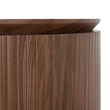 Albina 1.77m Left Drawer Office Desk - Walnut