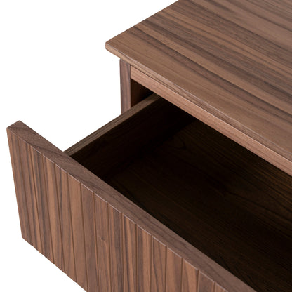 Albina 1.77m Left Drawer Office Desk - Walnut