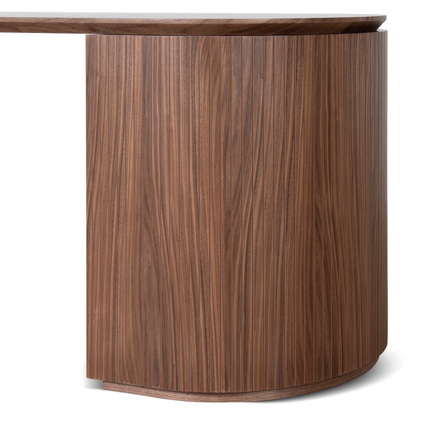 Albina 1.77m Left Drawer Office Desk - Walnut