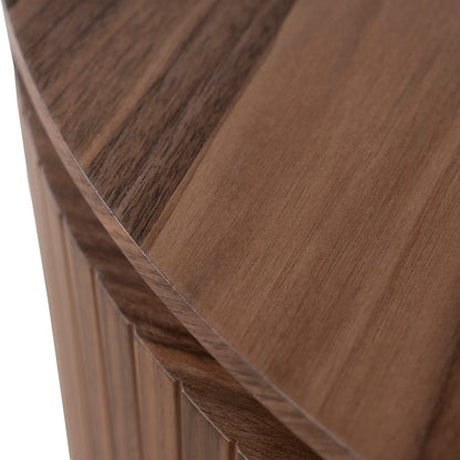 Albina 1.77m Left Drawer Office Desk - Walnut