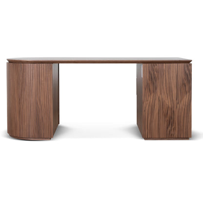 Albina 1.77m Left Drawer Office Desk - Walnut
