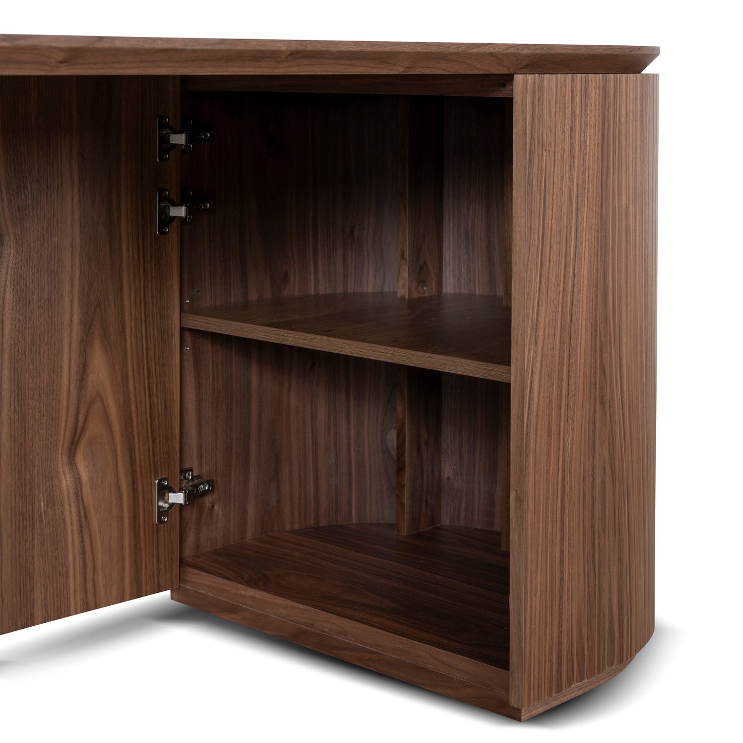 Albina 1.77m Left Drawer Office Desk - Walnut
