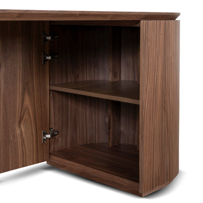 Albina 1.77m Left Drawer Office Desk - Walnut