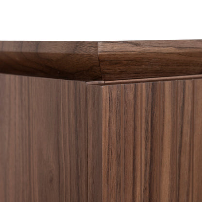 Albina 1.77m Left Drawer Office Desk - Walnut