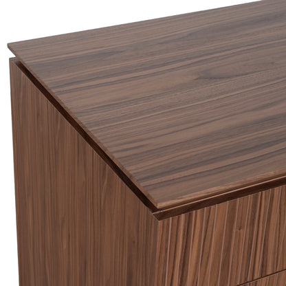 Albina 1.77m Left Drawer Office Desk - Walnut