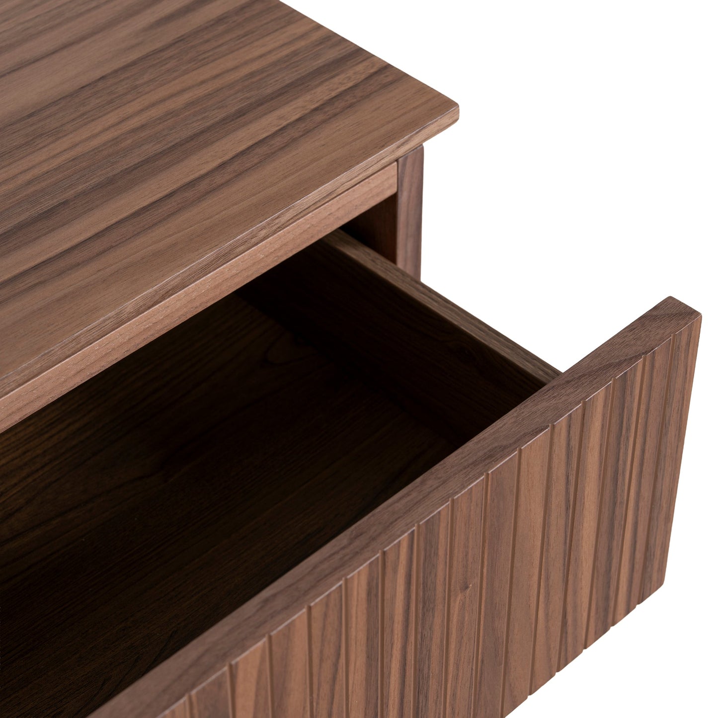 Albina 1.77m Right Drawer Office Desk - Walnut