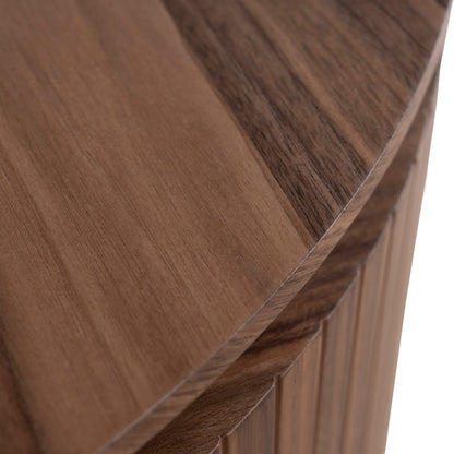 Albina 1.77m Right Drawer Office Desk - Walnut