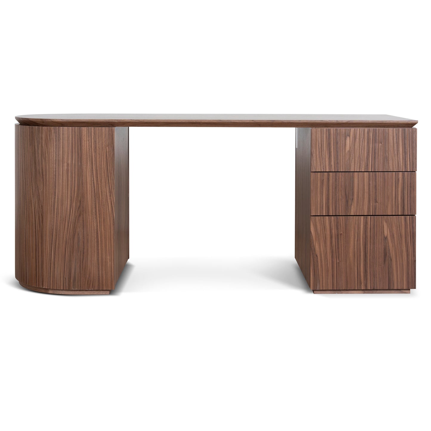 Albina 1.77m Right Drawer Office Desk - Walnut