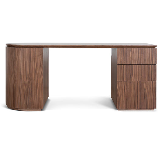 Albina 1.77m Right Drawer Office Desk - Walnut