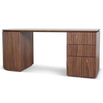 Albina 1.77m Right Drawer Office Desk - Walnut