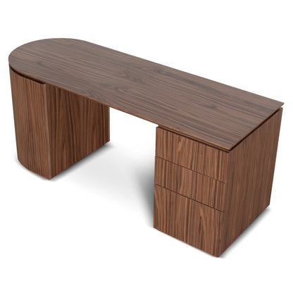 Albina 1.77m Right Drawer Office Desk - Walnut