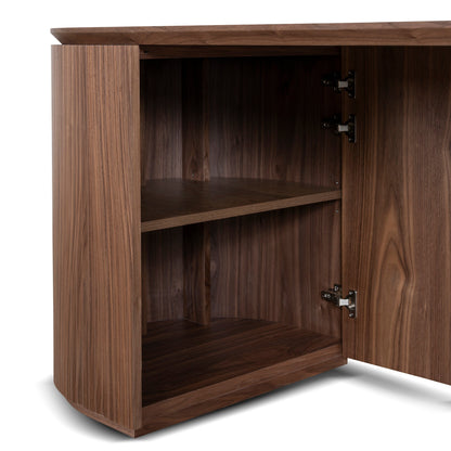 Albina 1.77m Right Drawer Office Desk - Walnut