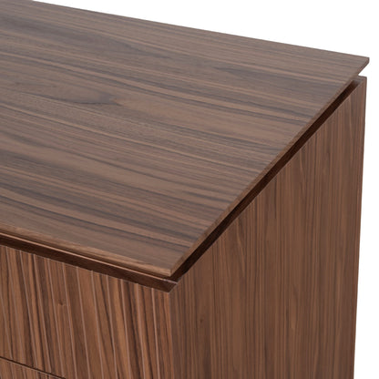 Albina 1.77m Right Drawer Office Desk - Walnut