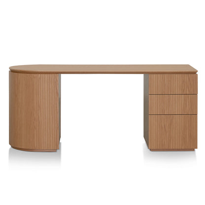 Albina 1.77m Right Drawer Office Desk - Natural Oak