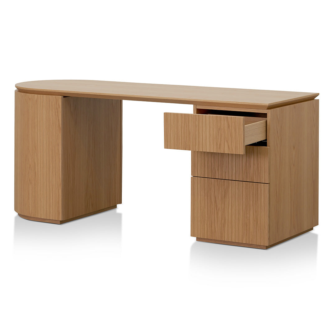 Albina 1.77m Right Drawer Office Desk - Natural Oak
