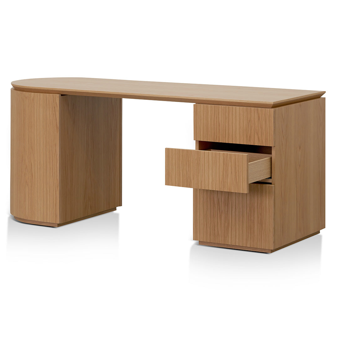 Albina 1.77m Right Drawer Office Desk - Natural Oak
