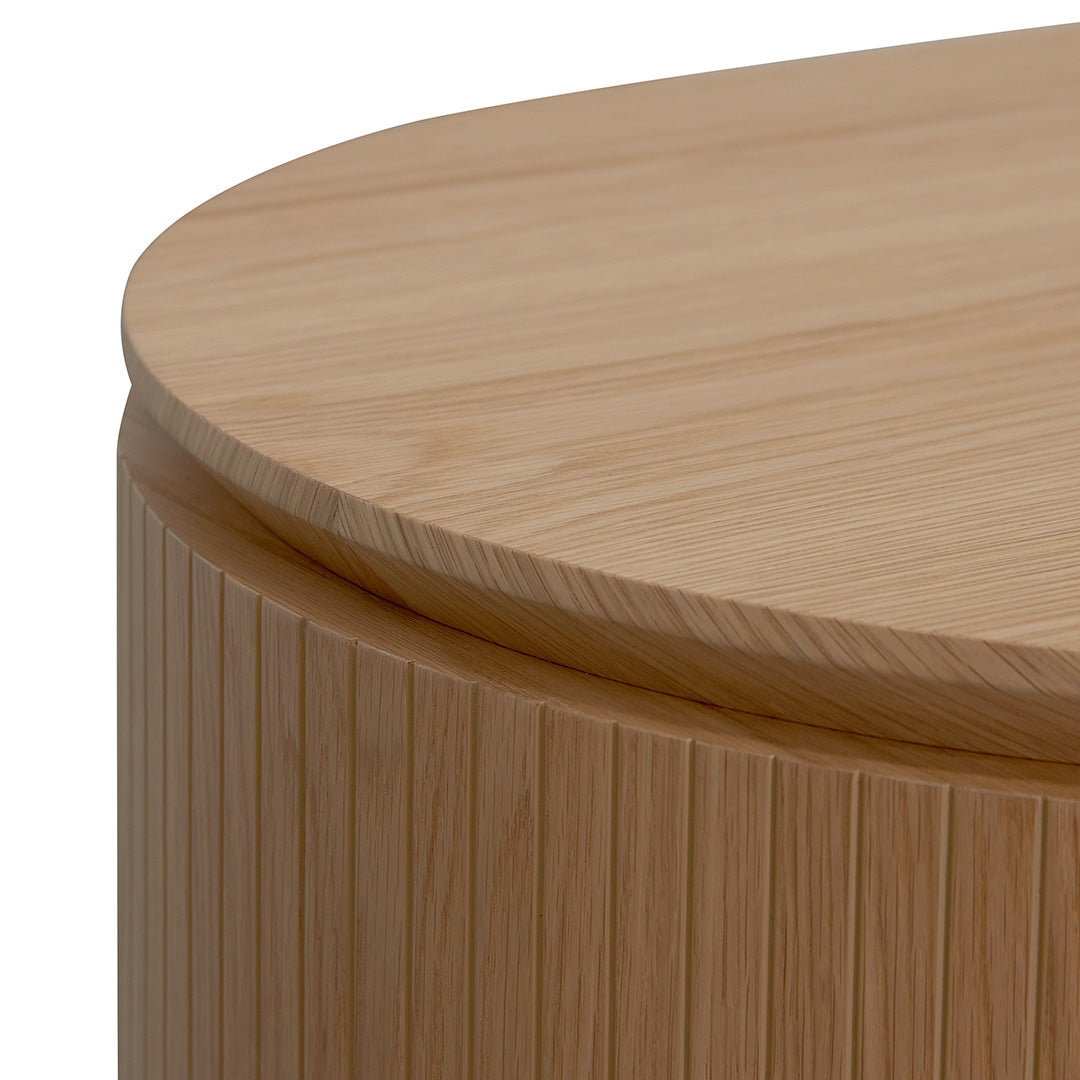 Albina 1.77m Right Drawer Office Desk - Natural Oak