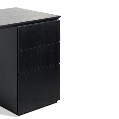 Albina 1.77m Right Drawer Office Desk - Black Oak